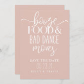 食べ物とダンスの動きを大きく結婚する セーブザデート (正面/裏面)