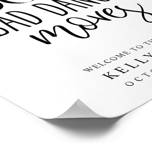 食べ物とダンスの動きを大きく結婚する ポスター (角)