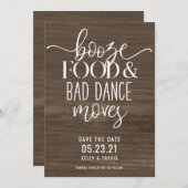 食べ物と悪いダンスの動結婚きを大救にする セーブザデート (正面/裏面)