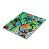 食べ物と落書き抽象芸術 タイル (側面)