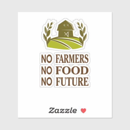 食べ物なし農家なし シール (シート)