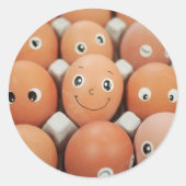 食べ物のおもしろいキッチンのユーモア ラウンドシール (正面)