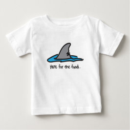 「食べ物のためにここに」 Shark Tee ベビーTシャツ