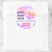 食べ物のキッチンから自家製のヒッピーハート ラウンドシール (バッグ)