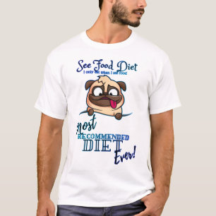 食べ物のダイエットを見る Tシャツ