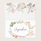 食べ物のテントのカード、ウサギの食品のラベル、 名刺 (外部フラット)