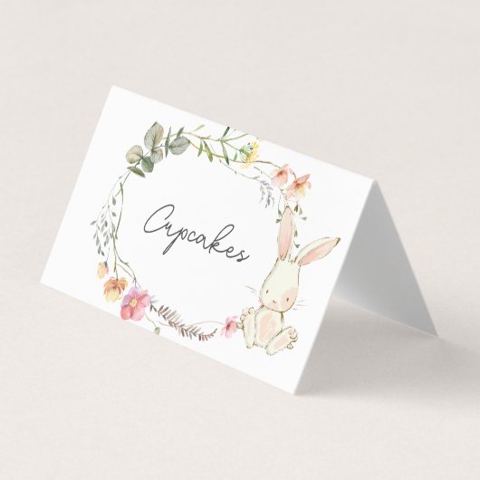 食べ物のテントのカード、ウサギの食品のラベル、 名刺 (正面)