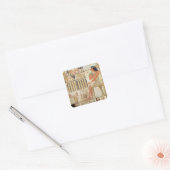 食べ物のテーブルの前の死者 スクエアシール (封筒)