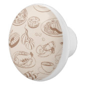 食べ物のパターン3 セラミックノブ (右)