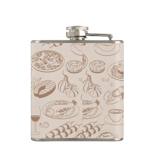 食べ物のパターン3 フラスク (裏面)