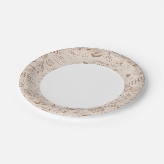 食べ物のパターン3 ペーパープレート (アングル)