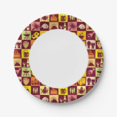 食べ物のパターン3 ペーパープレート (正面)