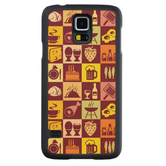 食べ物のパターン3 CarvedメープルGalaxy S5スリムケース (裏面)