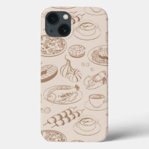 食べ物のパターン3 iPhone 13ケース