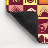 食べ物のパターン マウスパッド (コーナー)