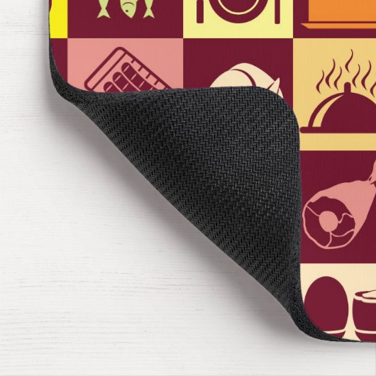 食べ物のパターン マウスパッド (コーナー)