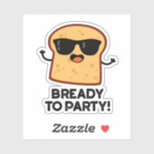 食べ物のパンおもしろいパンを食べに準備ができている シール (シート)