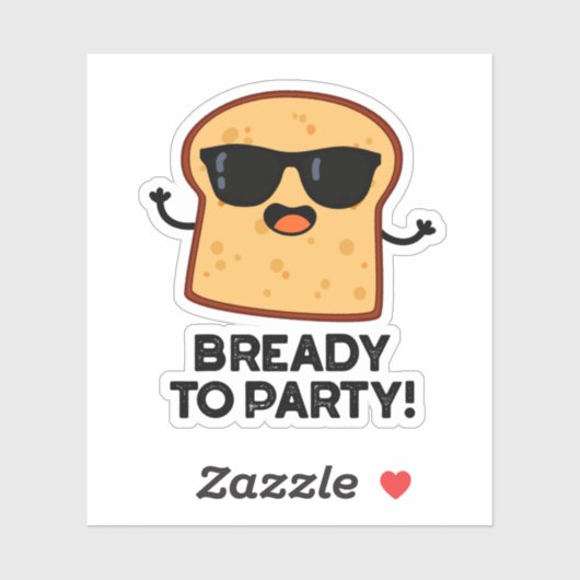 食べ物のパンおもしろいパンを食べに準備ができている シール (シート)