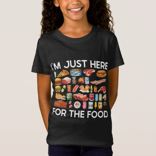 食べ物のピザのベーコンのおもしろい寿司を買いに来た Tシャツ (正面)