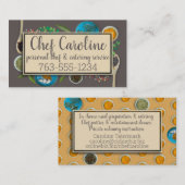 食べ物の予備香草に料理長のケータリング料理 名刺 (正面/裏面)