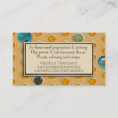 食べ物の予備香草に料理長のケータリング料理 名刺 (裏面)