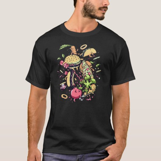 食べ物の争い Tシャツ (正面)
