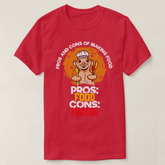 食べ物の作り方の賛否両論3 Tシャツ (デザイン正面)