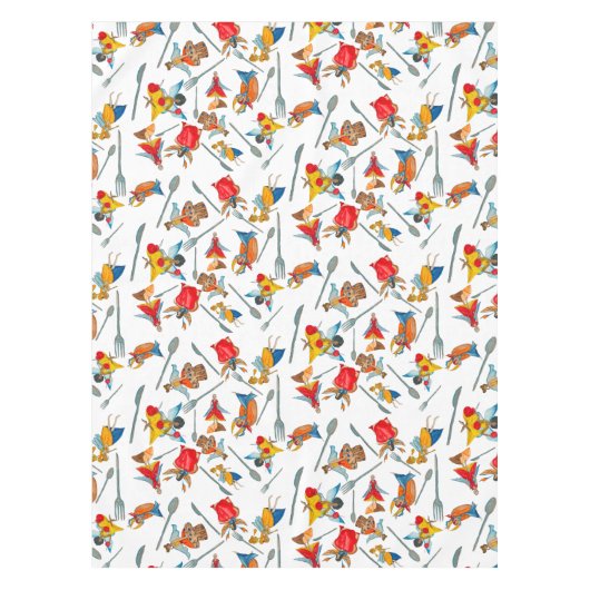 食べ物の妖精のパーティー テーブルクロス (正面)