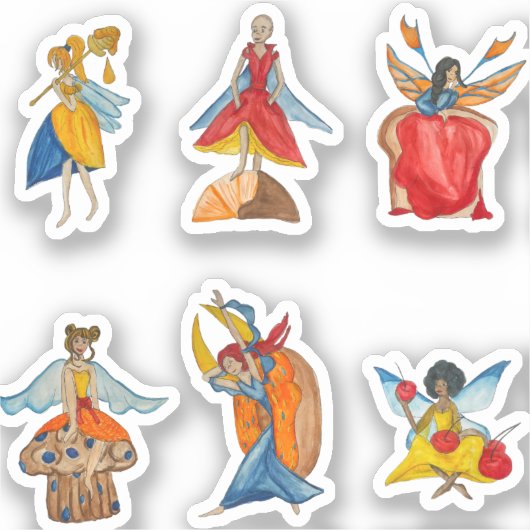 食べ物の妖精 シール (正面)