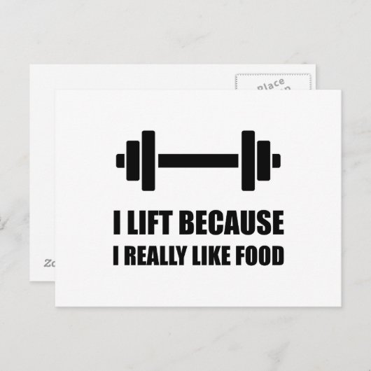 食べ物の引用文のように持ち上げおもしろいる ポストカード (正面/裏面)