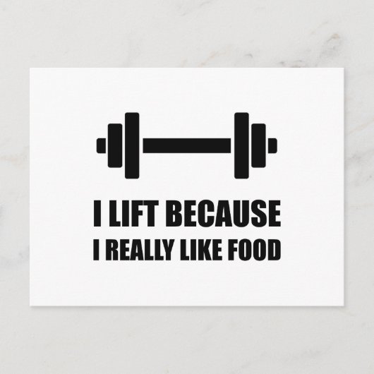 食べ物の引用文のように持ち上げおもしろいる ポストカード (正面)