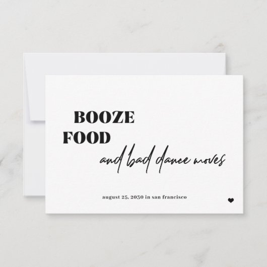 食べ物の悪いダンスの動おもしろいきを結婚ブーゼ セーブザデート (正面)