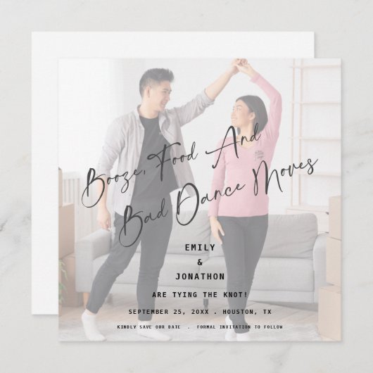 食べ物の悪いダンス移動の写真を保存する日付 (正面/裏面)