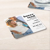 食べ物の悪いダンス移動の写真を保存する日付 スクエアペーパーコースター (アングル)