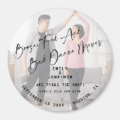 食べ物の悪いダンス移動の写真を保存する日付 マグネット (正面)