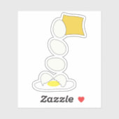 食べ物の戦い – チーズvs卵。 シール (シート)