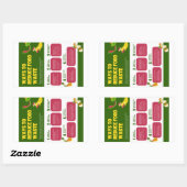 食べ物の減ら廃棄ポスター 長方形シール (シート)