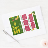 食べ物の減ら廃棄ポスター 長方形シール (封筒)