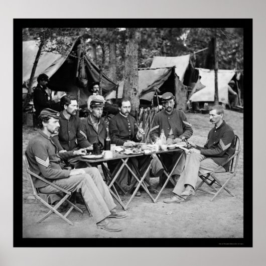 食べ物はキャンプ・メスアットベアレトン， VA 1863 ポスター (正面)