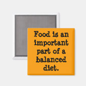 食べ物はバランスの取れたダイエットの重要な部分である。 マグネット (正面/裏面)