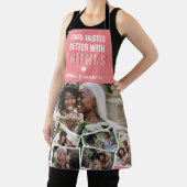 「食べ物は友達の写真コラージュの方が美味しい エプロン (インサイチュ)