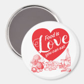 食べ物は愛であなた食べがマグネットアモアII マグネット (正面/裏面)