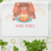 食べ物は愛で見える キッチンタオル (折り畳み)