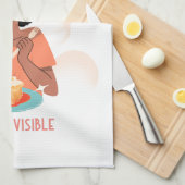 食べ物は愛で見える キッチンタオル (四つ折り)