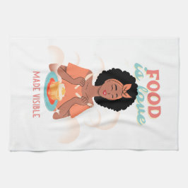 食べ物は愛で見える キッチンタオル