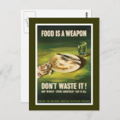 食べ物は武器 – 第2次世界大戦 ポストカード (正面/裏面)