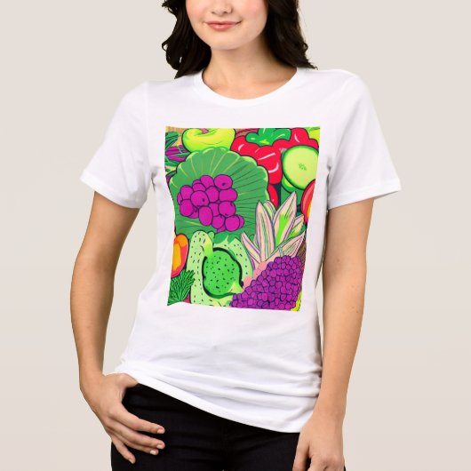 食べ物は薬 トライブレンドTシャツ (正面)