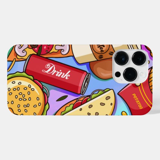 食べ物への愛情 iPhoneケース (裏面横)