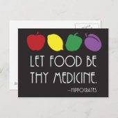 食べ物をあなたの医学ヒポクラテス引用文 ポストカード (正面/裏面)