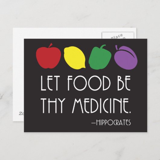 食べ物をあなたの医学ヒポクラテス引用文 ポストカード (正面/裏面)